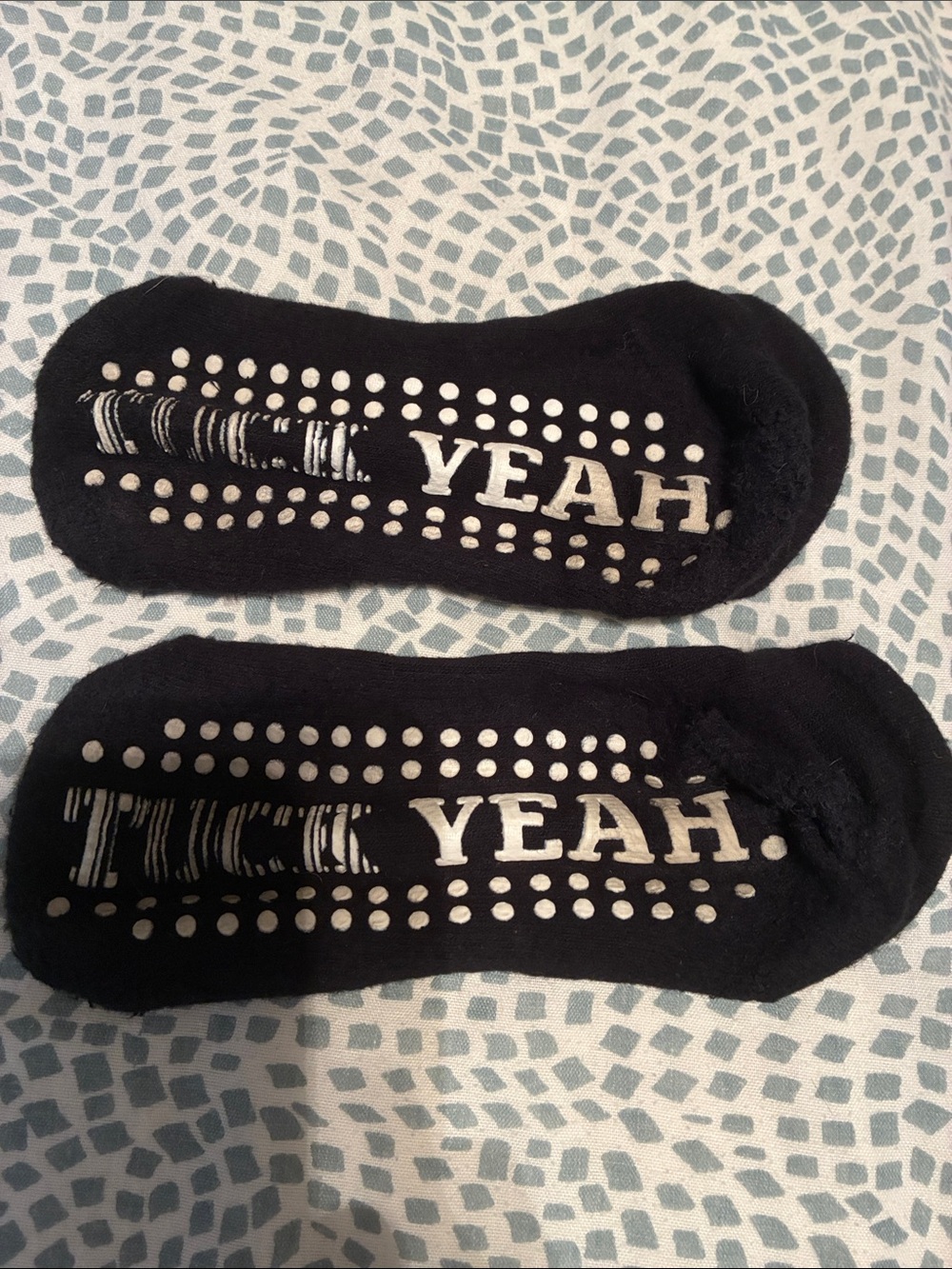 Black 'Tuck YEAH' Grip Barre Socks